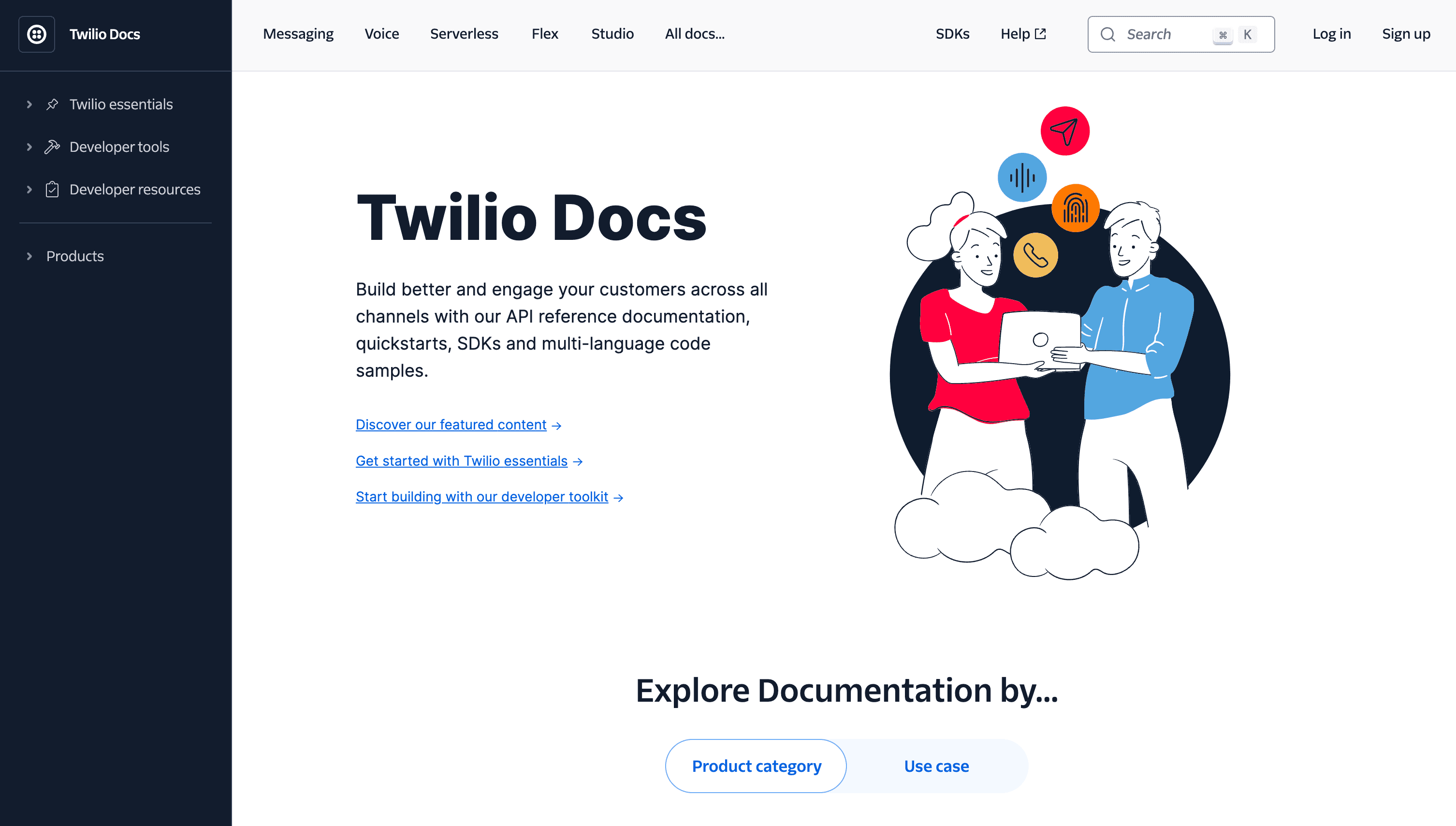 Twilio Documentation screenshot