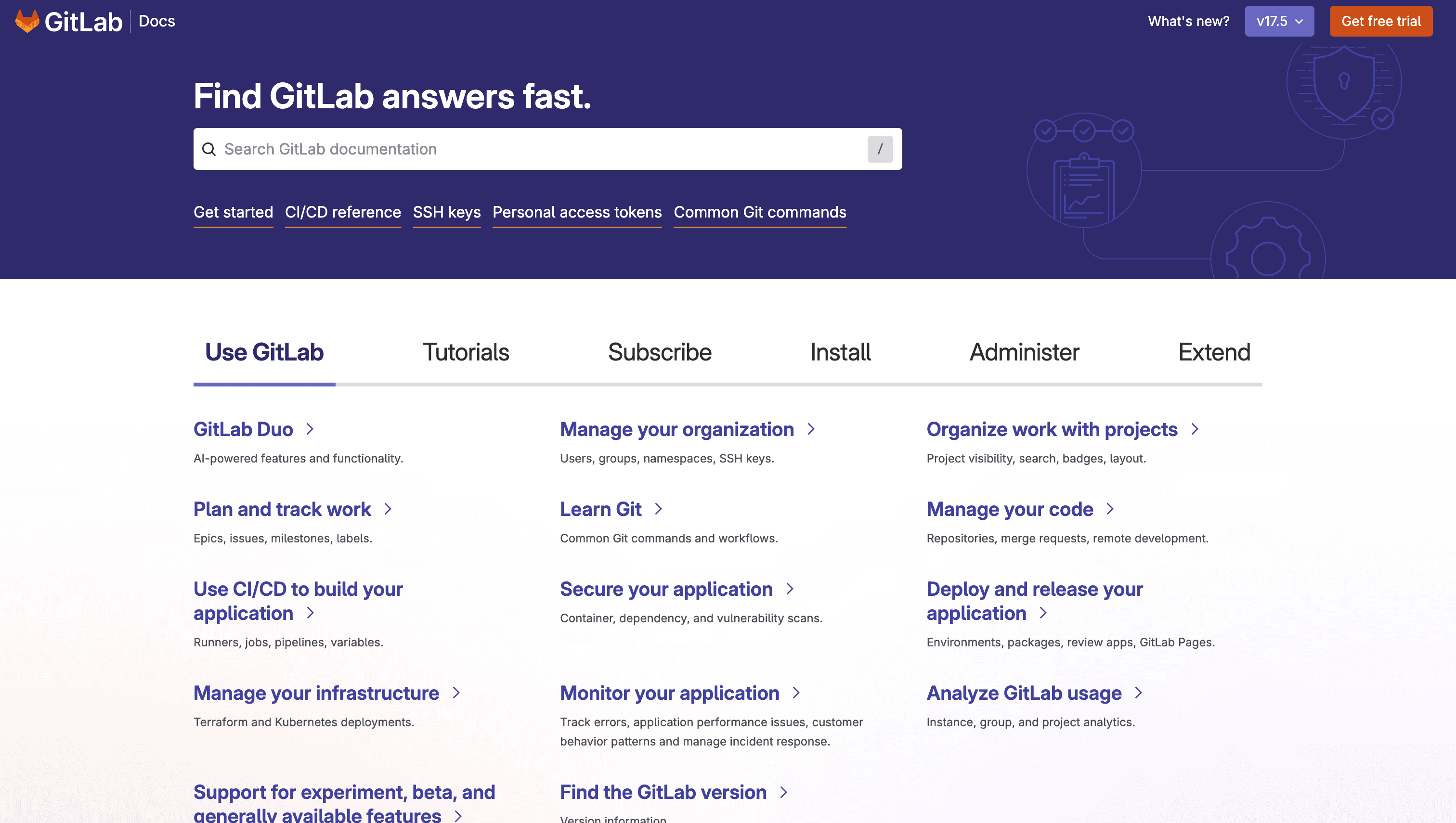 GitLab Documentation screenshot