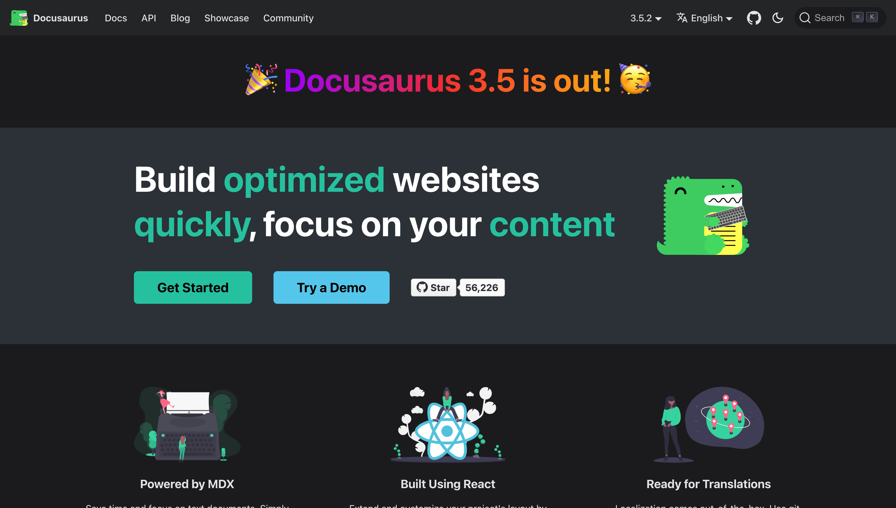 Docusaurus screenshot