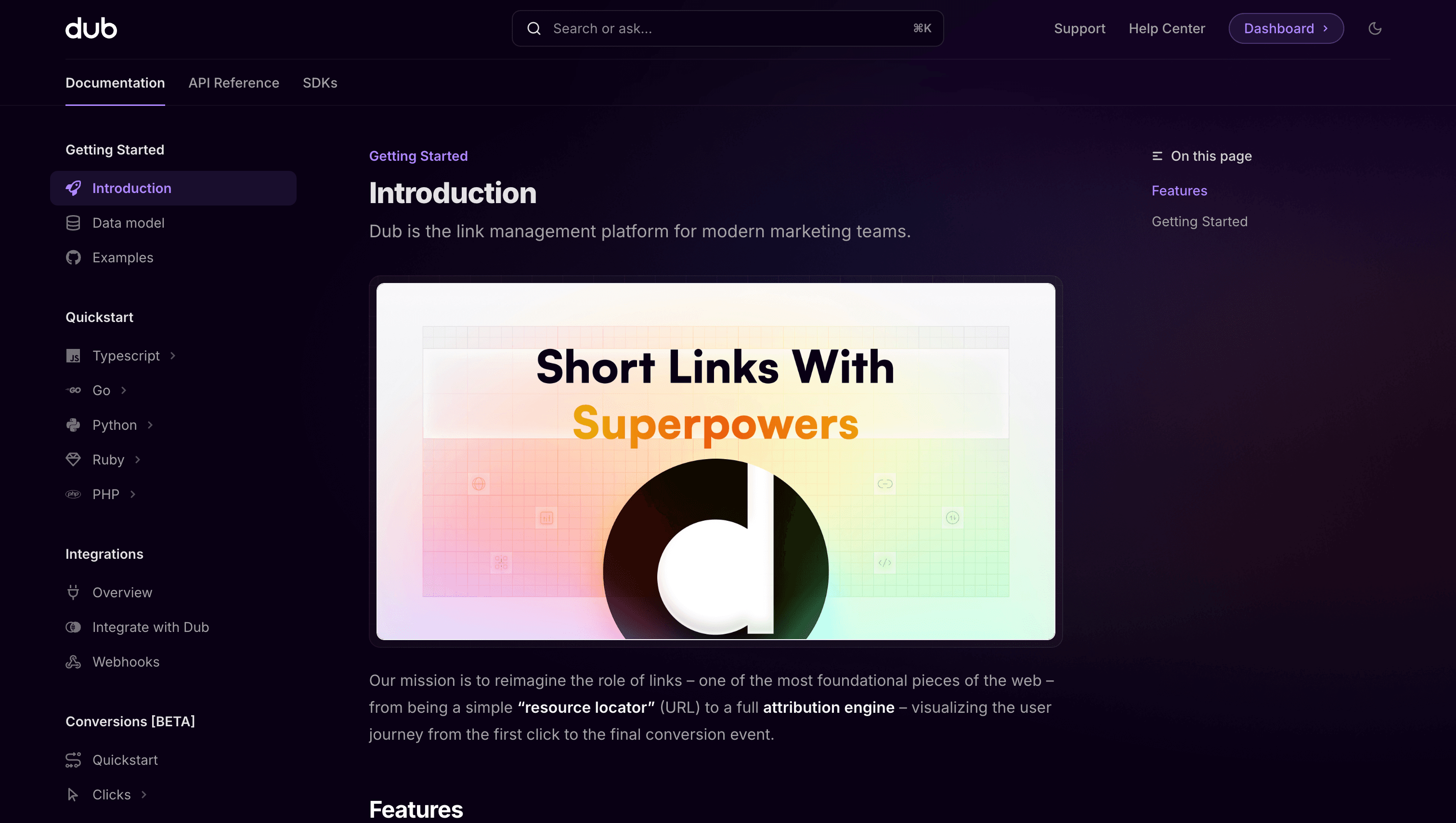 Dub.co Documentation screenshot